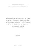 Odnos operiranih bolesnika od raka debelog i završnog crijeva u hitnoj i programskoj kirurgiji u Općoj bolnici Požega u periodu od svibnja 2017. do svibnja 2022. godine