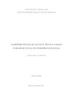 Samopercepcija kvalitete života nakon ugradnje totalne endoproteze kuka