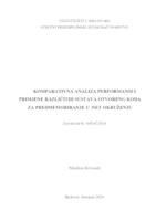 Komparativna analiza performansi i primjene različitih sustava otvorenog koda za predmemoriranje u .NET okruženju