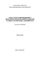prikaz prve stranice dokumenta Uloga i značaj bronhoskopije u dijagnostici bolesnika hospitaliziranih na Odjelu pulmologije u OB Koprivnica