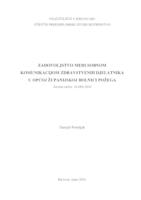 prikaz prve stranice dokumenta Zadovoljstvo međusobnom komunikacijom zdravstvenih djelatnika u Općoj županijskoj bolnici Požega