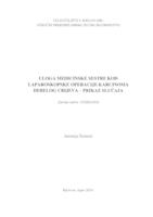 prikaz prve stranice dokumenta Uloga medicinske sestre kod laparoskopske operacije karcinoma debelog crijeva - prikaz slučaja