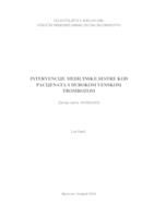 prikaz prve stranice dokumenta Intervencije medicinske sestre kod pacijenata s dubokom venskom trombozom