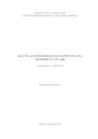 prikaz prve stranice dokumenta Kućna automatizacija zasnovana na Internetu stvari