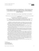 prikaz prve stranice dokumenta Conversion Rate of Epidural Analgesia to Caesarean Section Regional or General Anesthesia