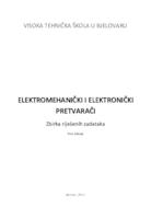 prikaz prve stranice dokumenta Elektromehanički i elektronički pretvarači : zbirka riješenih zadataka